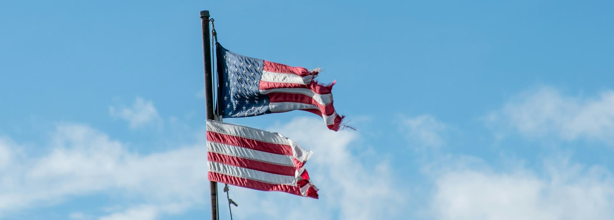 Ripped American Flag